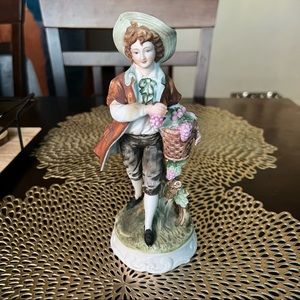 Napcoware Classic Gallery #8567 Porcelain Figurine: Grape Picker